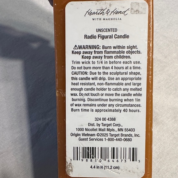 NWT, Hearth & Hand Retro Radio Figural Candle, 2 wicks - Picture 6 of 7